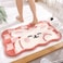 Cute Cartoon Bathroom Rug Shower Room Microfiber Rug Non-slip Absorbent Foot Mat Plush Bathroom Door Mat Soft Rug (50x80cm)