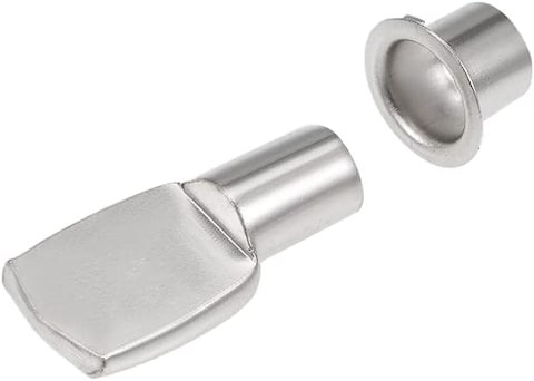 Robustline Stud Socket Type Metal Shelf Supporter 50 Pcs, Chrome Plated