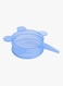 Urban Utility Silicone Stretch Lids Various Sizes Bowls Covers Reusable Rubber for Food Stayfresh Savers, Stretchy Wrap Lid Fit Universal Container Bowl Cup Pot, (Pack of 6 BLUE)