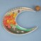 Ramadan Design &nbsp;Half Moon  Elegant Decoration Mubarak  Ceramic Candy，Nuts  Pastry Islam Dinner Design for Storage Snacks Home Trays  -gold and green  color (B)(L-23*W-9*H-23CM )