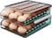 Egg Holder for refrigerator Automatic Rolling，Egg Tray Fridge Organizer For Household，Egg Storage Rack，Refrigerator Storage Container，Egg Storage box，Egg Tray Food Container (2)