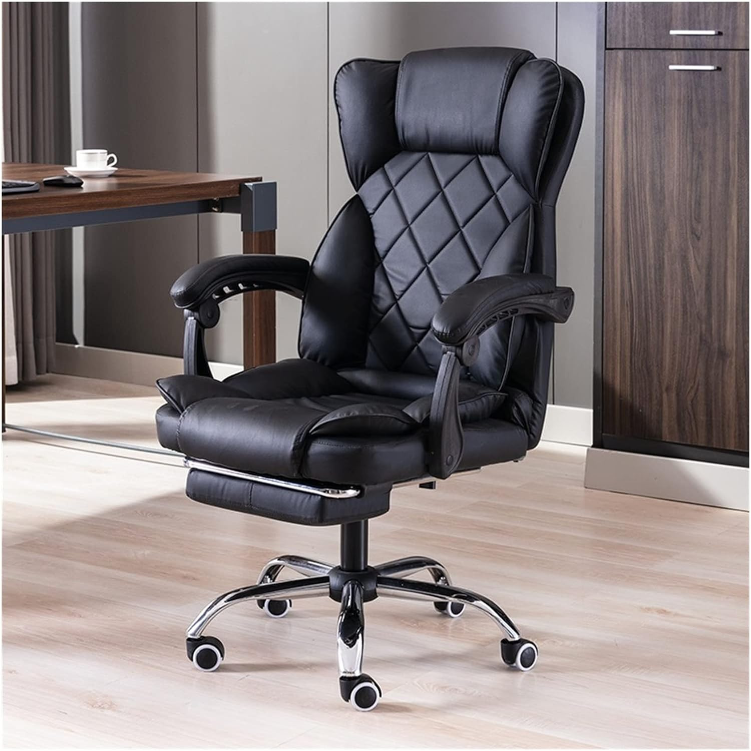 Sulsha Furniture Ergonomic Computer Desk Chair For Office And Gaming Chair With Headrest, Back Comfort And Lumbar Support - Black