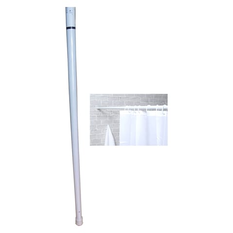 Shower Curtain Rod 104-190cm White