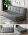 Vital Small Family Living Room Folding Apartment Study Office Lunch Break Velvet Sofa Multi-Function Sofa Bed (Light Grey)