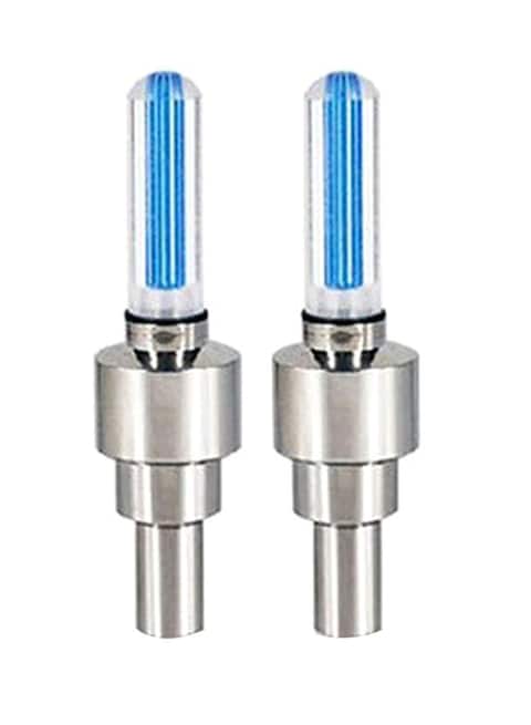 Bluelans - 2 Piece Valve Cap LED Neon Flash Light 7x1.7x1.7centimeter