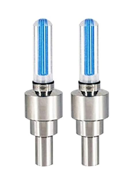 Bluelans - 2 Piece Valve Cap LED Neon Flash Light 7x1.7x1.7centimeter