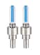 Bluelans - 2 Piece Valve Cap LED Neon Flash Light 7x1.7x1.7centimeter