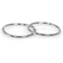Caflon Fashion Sense White Stainless Hoop Earring