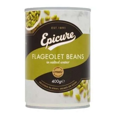 Epicure Green Flageolet Beans 400GR