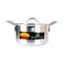 Raj Aluminium Cooking Pot Silver 20cm