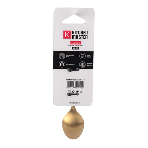 KITCHEN MASTER COPPER TEA SPOON, KM0112, 3PC PACK, MAGNUM