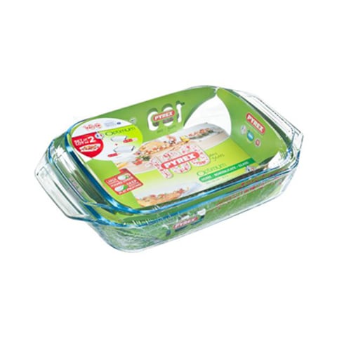 Pyrex Optimum Rectangular Set Of 2 Pieces 408B + 409B