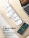 Power Extension Cord 17W with 4 AC Outlets and 4USB Outlets with 2M Extension cable and Surge Protection Power Strip