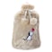 Biggdesign Hot Water Bottle with Soft Plush Cover, 2L Large, Washable Hot Water Bag for Cramps, Neck and Back Pain, Feet and Shoulders (Beige)