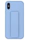 Zolo Finger Grip Holder and standing cover with Car Magnetic Multi-function Shockproof Protective Case Cover For iPhone Xs Max Light Blue