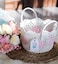 Multipurpose Storage Cotton Basket Pink and White 27cmx15cm
