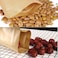 Food Pouches 12pcs Size 13x9x3cm Kraft Stand Up Food Bags, Zip Lock Reusable Packing Pouches with Transparent Window and Tear Notch Thicken Heat Sealable, or Storing, Cookie and Snack, Paper Pouch