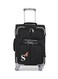 Senator Soft Shell Cabin Luggage Trolley For Unisex Ultra Lightweight Expandable Suitcase With 4 Wheels LL003 Black