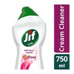 Buy Jif  Cream Cleaner, with micro crystals technology, Rose, eliminates grease, burnt food  limescale stains 750ml in Saudi Arabia