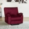 In House Velvet Rocking Recliner Chair - Burgundy - H1