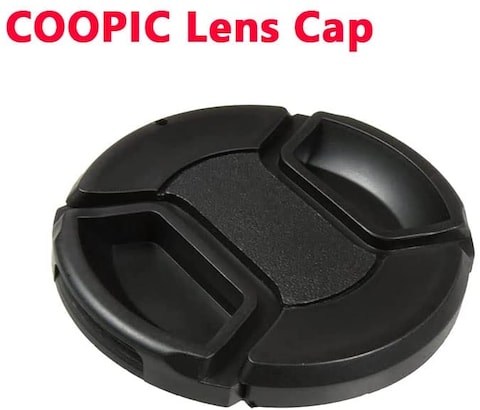 COOPIC 49mm Lens Cap Front Cover Protector Snap On Center Pinch Compatible with Canon Nikon Sony DSLR Cameras Etc,