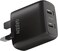 Green Lion Dual USB Port Wall Charger 12W UK 3Pin Plug, Compact Design Home Charger With Multiple Protection, Fast Charge Adapter, Over-Heat Protection - Black