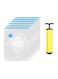 Generic 6-Piece Vacuum Storage Bag With Suction Pump Clear/Blue/Yellow 70X100cm