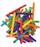 Party Time 50pcs 1x11.5cm Disposable Rainbow Colorful Wooden Ice Cream Sticks, Rainbow Popsicles Sticks Wooden Sticks - Hardwood Sticks - for Arts &amp; Crafts and DIY Crafting