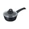 Illa Cook On Rock Granite Casserole With Pyrex Lid - 16 Cm - Black