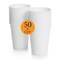 Queen Plastic Water Cups - 50 Pieces - 150 ml - White