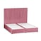In House Alkmar Velvet Bed Frame - King - 200x180 cm - Light Pink
