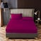 Rahalife 3-Piece Fitted Sheet Set Microfiber 150x200x30cm Queen Size 41038 Plum