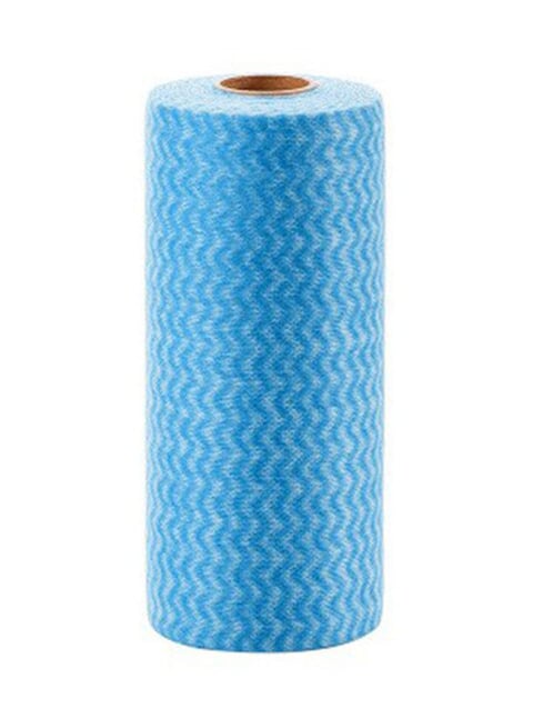 Marrkhor Non-Woven Disposable Wiping Cleaning Cloth Roll, Blue