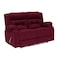 In House Velvet Double Recliner Chair - Burgundy - NZ30