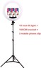 Shopdeals Shopdeals 18" Ring Light With Tripod Stand For Selfie Makeup Live Stream And Youtube Video Dimmable LED Camera Light