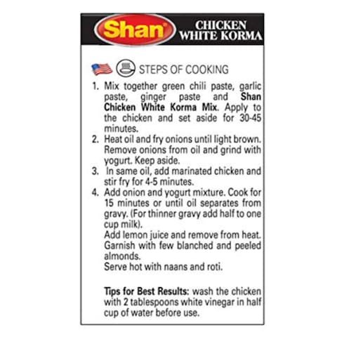 Shan Chicken White Korma Seasoning Mix 40g