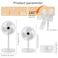 Portable For Travel, Desktop 3 Speeds Foldable 3 Blades Powerful Motor USB Rechargeable Table Quiet 180&deg; Angle Adjustable Desk For Bedroom Office
