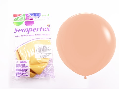 Sempertex 36&#39;&#39;Round Balloon, Latex Balloons, Peach blush, 2 Pcs, 91.5cm