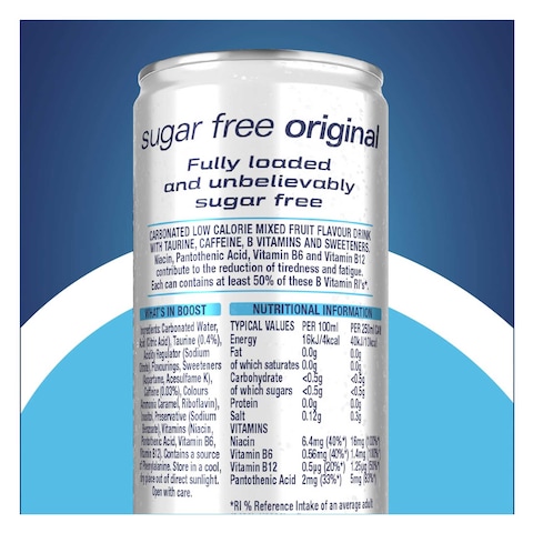 Boost Sugar Free Original Energy Drink 250ml
