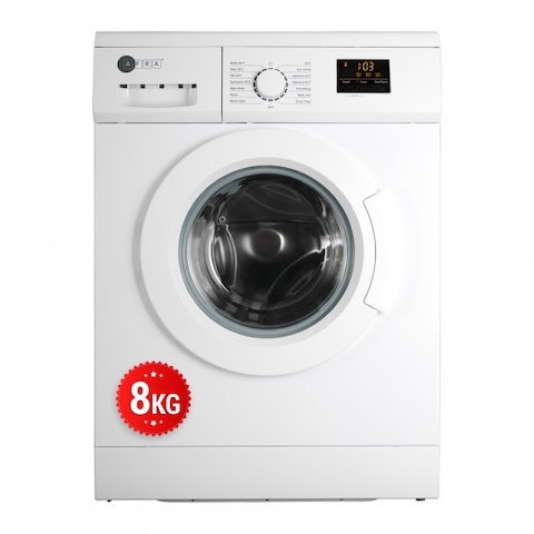 AFRA Fully Automatic Front Load Washing Machine 8KG, 1400 RPM, 15 Programs, White, LED Display, G-MARK, ESMA, ROHS, And CB Certified, 2 Years Warranty