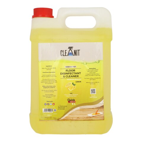 Cleanit Floor Disinfectant & Cleaner Lemon 5 lt Online | Carrefour Pakistan