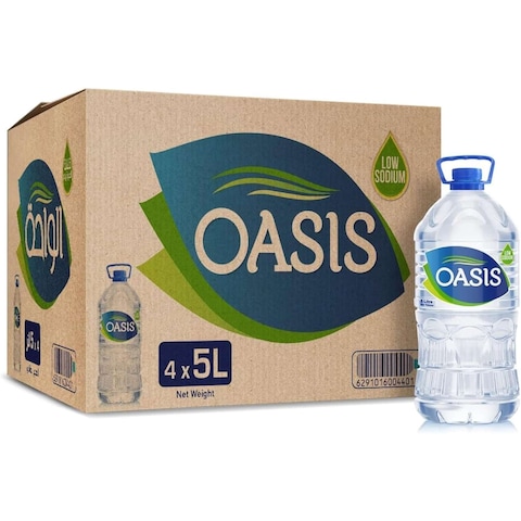 Oasis Low Sodium Drinking Water 5L Pack of 4