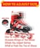 EASY FUTURE Inline Skates Adjustable Size Roller Skates with Flashing Wheels for Outdoor Indoor Children Skate Shoes Including Full Protective Gear Set Red Small (31-34)