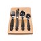 Eazy Kids Set of 4 Cutlery (Spoon, Fork, Knife &amp; Tea Spoon) w/ Silicon Pouch &ndash; Grey
