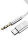 Type C To 3.5mm AUX Cable 1000millimeter White