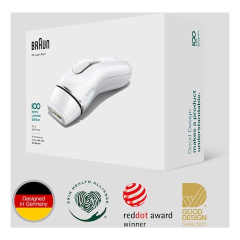 Braun Silk-Expert Pro 5 Design Edition IPL Hair Removal System MBSEP5 White