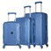 Senator Hard Case Suitcase Trolley Luggage Set of 3 For Unisex ABS Lightweight Travel Bag with 4 Spinner Wheels KH2005 Pearl Blue