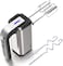 Clikon Hand Mixer/Hand Blender, 5 Speed Settings, Turbo &amp; Eject Function, Dough Hooks &amp; Whisk/Beater Attachments, Stainless Steel Design, Silver &amp; Black, 220 Watts - CK2623