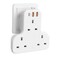 Multi Plug Extension Power Adapter With 2 USB and 20W USB-C Fast Charging, 3 Way Wall Charger Electrical Extender Outlet Adaptor, Socket Charging Station