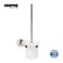 Geepas Toilet Brush Holder Set With Stainless Steel Finish, Easy To Install Stylish Wall Mounted Toilet Brush Holder With Shiny Look